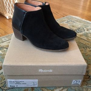 Madewell side zip ankle boots, size 7